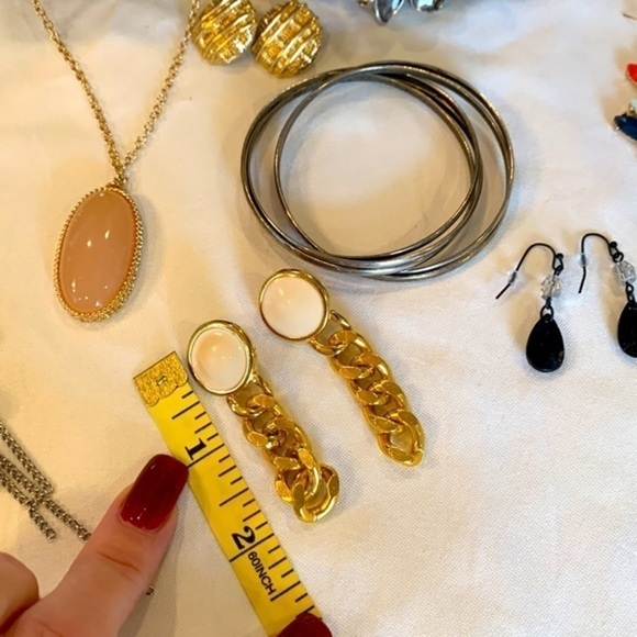 💐5/25 Jewelry lot bundle earrings necklaces bracelets chunky stretch modern - Picture 13 of 14